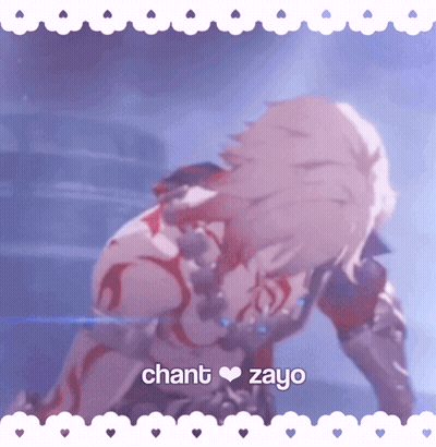 A Picture Of A Person With The Words Chant Zayo Written On It GIF
