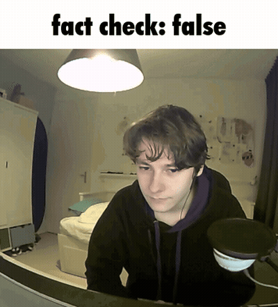 A Picture Of A Person With The Words Fact Check False Below It GIF