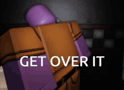 A Picture Of A Person With The Words Get Over It Written On It GIF