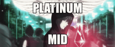 A Picture Of A Person With The Words Platinum Mid Written On It GIF