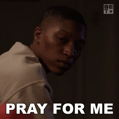 A Picture Of A Person With The Words Pray For Me Written On It GIF