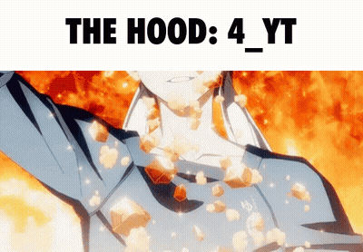 A Picture Of A Person With The Words " The Hood 4 Yt " Above Them GIF