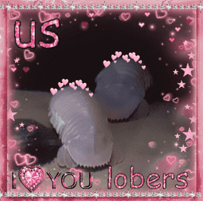 A Picture Of A Person With The Words Us I Love You Lobers GIF