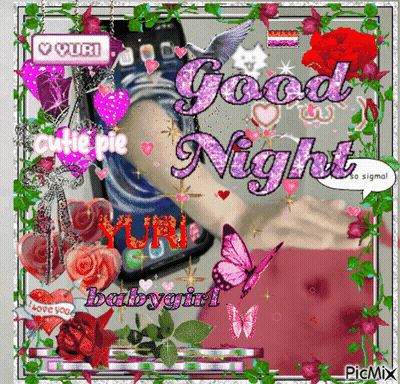A Picture Of A Phone With The Words " Good Night " On It GIF