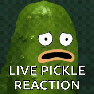 A Picture Of A Pickle With The Words Live Pickle Reaction Written Below It GIF
