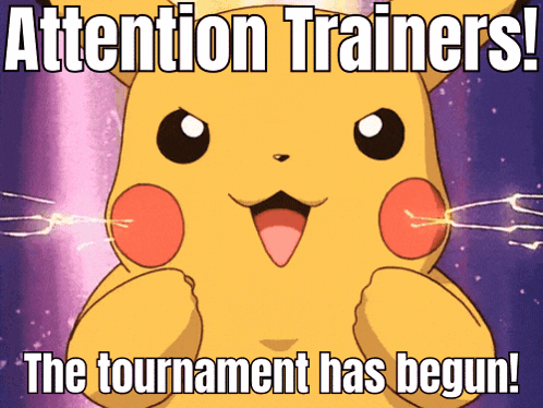 A Picture Of A Pikachu That Says Attention Trainers GIF