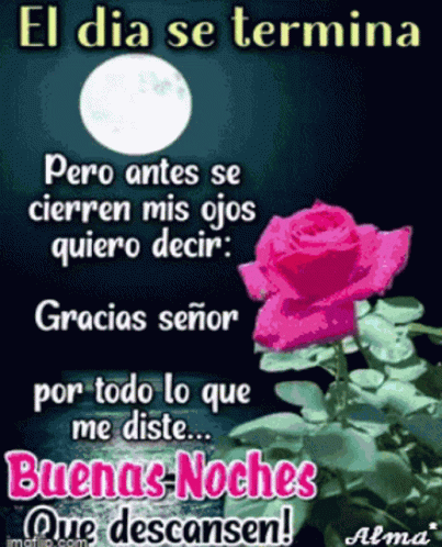 A Picture Of A Pink Rose With The Words El Dia Se Termina GIF