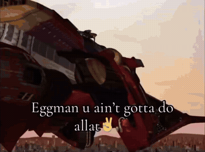 A Picture Of A Plane With The Words Eggman U Ain 'T Gotta Do Allat GIF