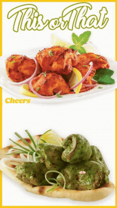 A Picture Of A Plate Of Food With The Words This Or That Above It GIF