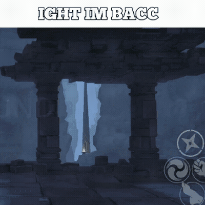 A Picture Of A Portal With The Words Ight Im Bacc Above It GIF