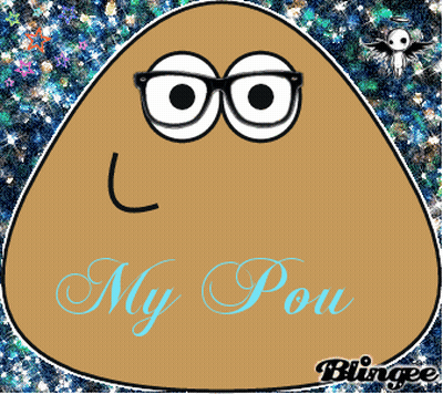 A Picture Of A Potato With Glasses And The Words My Pou On It GIF