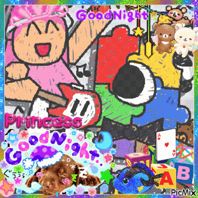 A Picture Of A Princess And A Goodnight Message GIF