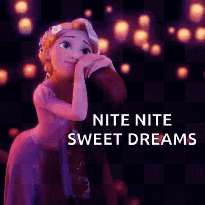 A Picture Of A Princess With The Words Nite Nite Sweet Dreams On It GIF