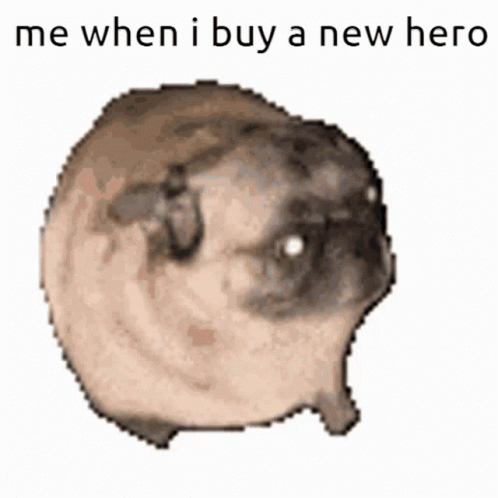 A Picture Of A Pug With The Words Me When I Buy A New Hero Below It GIF