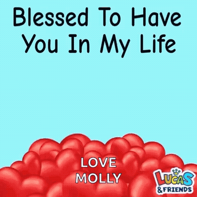 A Picture Of A Purple Elephant Surrounded By Red Hearts That Says Blessed To Have You In My Life GIF