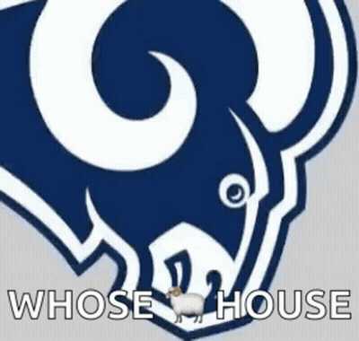 A Picture Of A Ram With The Words Whose House Below It . GIF