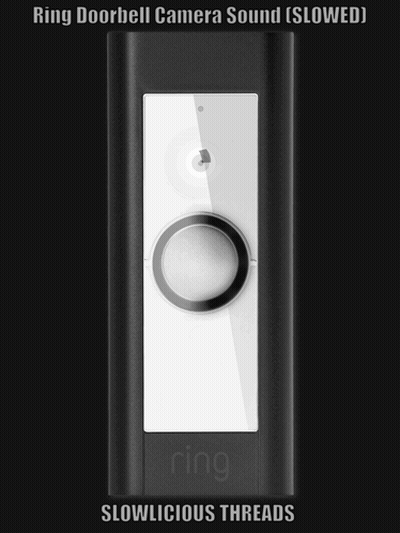 A Picture Of A Ring Doorbell Camera Sound Slowed On A Black Background GIF