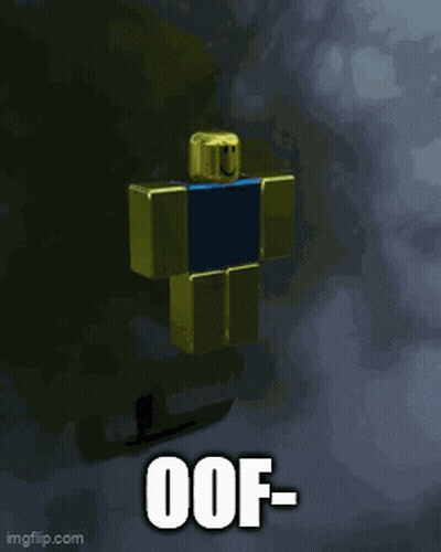 A Picture Of A Roblox Character That Says 00F On It GIF