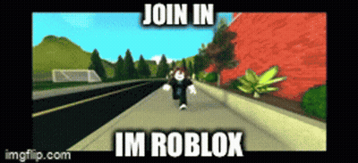 A Picture Of A Roblox Character Walking Down A Street GIF