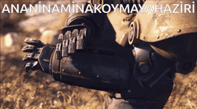 A Picture Of A Robot With The Words ' Ananinaminakoymayahaziri ' On The Bottom GIF