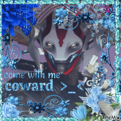 A Picture Of A Robot With The Words Come With Me Coward Written On It GIF