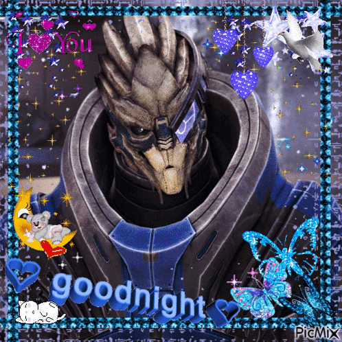 A Picture Of A Robot With The Words Goodnight On The Bottom GIF