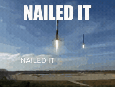 A Picture Of A Rocket With The Words Nailed It Nailed It GIF