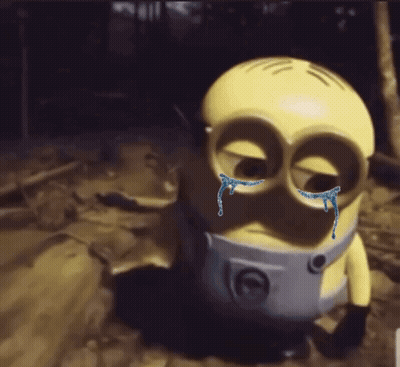 A Picture Of A Sad Minion With The Words Sad Minion Is Sad On The Bottom GIF