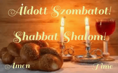 A Picture Of A Shabbat Shalom Greeting Card GIF