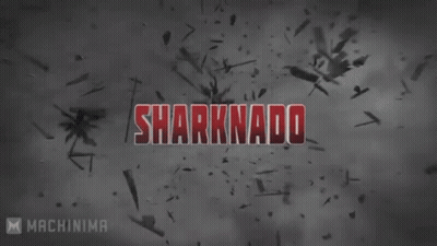 A Picture Of A Shark With The Word Sharknado In Red GIF