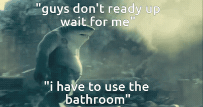 A Picture Of A Shark With The Words " Guys Don 'T Ready Up Wait For Me " GIF