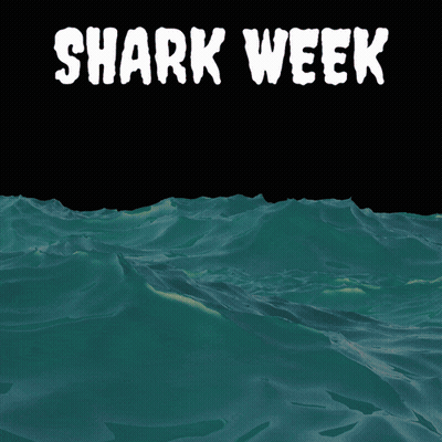 A Picture Of A Shark With The Words Shark Week Written Above It GIF