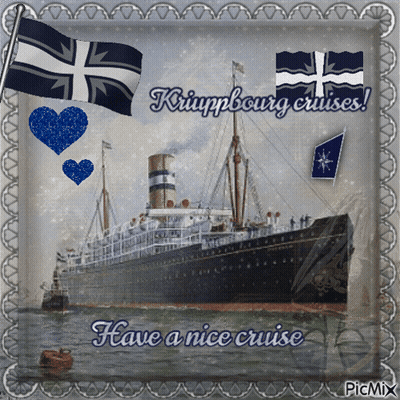 A Picture Of A Ship And The Words Have A Nice Cruise GIF