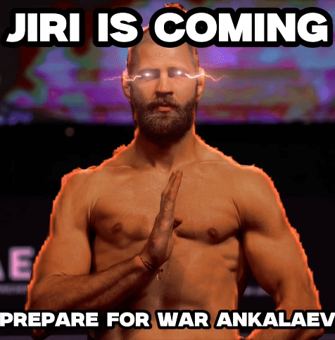 A Picture Of A Shirtless Man With A Caption That Says " Jiri Is Coming " GIF