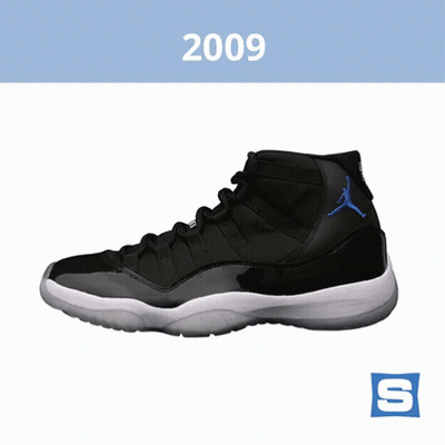 A Picture Of A Shoe With The Year 2009 On The Top GIF