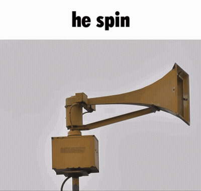 A Picture Of A Siren With The Words He Spin Above It GIF