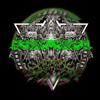 A Picture Of A Skull And A Triangle With The Words No One Is A Monster On It . GIF