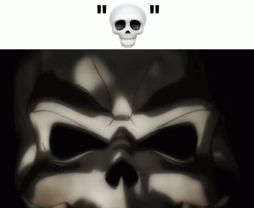 A Picture Of A Skull With A White Background GIF