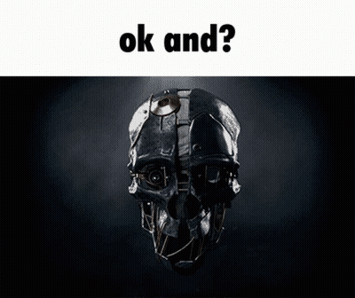 A Picture Of A Skull With The Words " Ok And " Below It GIF