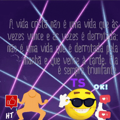 A Picture Of A Smiley Face With Sunglasses And A Purple Background GIF