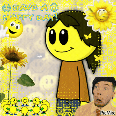 A Picture Of A Smiley Face With The Words Have A Happy Day On It GIF