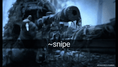 A Picture Of A Sniper With The Caption Snipe GIF