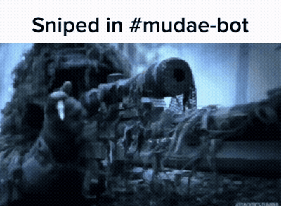 A Picture Of A Sniper With The Caption Sniped In Mudae-Bot GIF