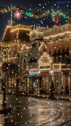 A Picture Of A Snowy Christmas Scene Taken By Edytka175x GIF