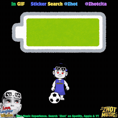 A Picture Of A Soccer Ball And A Green Battery GIF