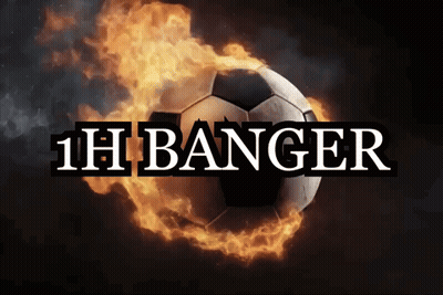 A Picture Of A Soccer Ball With The Words 1H Banger Above It GIF