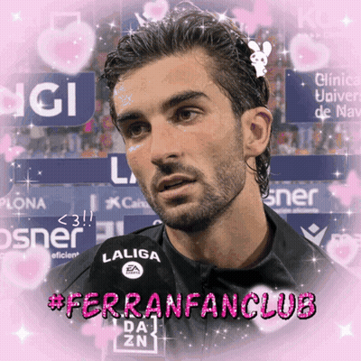 A Picture Of A Soccer Player With The Words Ferranfanclub On It GIF