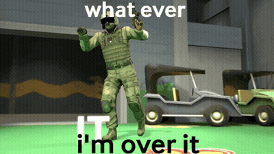A Picture Of A Soldier With The Words What Ever It 'S Over It GIF