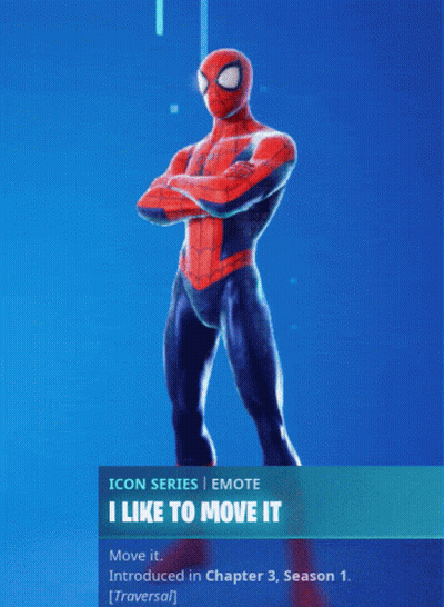 A Picture Of A Spiderman With The Words " I Like To Move It " On The Bottom GIF