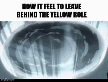 A Picture Of A Spinning Top With The Words `` How It Feel To Leave Behind The Yellow Role '' GIF